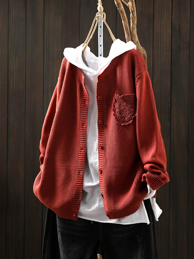 بلوزة خارجية خريفية كاجوال بصف أزرار واحد