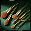 Makeup Brush Set Soft 8 Green Shimmering Brushes