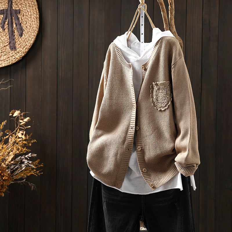 بلوزة خارجية خريفية كاجوال بصف أزرار واحد