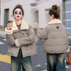 Lamb Wool Large Lapel Korean Style Casual Thickening Coat