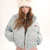 Women's American-style Floral Printed Cotton-padded Coat