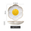 Simple SUNFLOWER Ceramic Poached Egg Household Creative Tableware