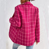 European And American Elegant Plaid Coat Mid-length