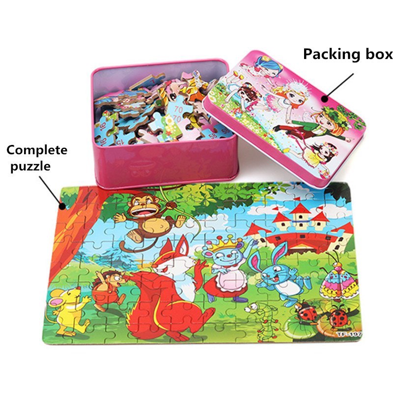 80 قطعة من الألعاب التعليمية الخشبية، ألعاب تنمية مهارات الأطفال، ألعاب تدريب الأطفال، أحجية حيوانات للأطفال