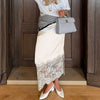 New High-end Satin Lace Side-slit Skirt