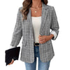 European And American New Elegant Plaid Suit Coat