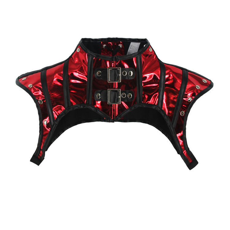 Punk Bunched Neck Knight Leather Shawl Motorcycle Belt Buckle