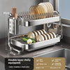 Stainless Steel Dish Storage Rack Draining Plate Rack