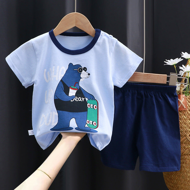 Children's Short-sleeved Suit Boys' Cotton T-shirt
