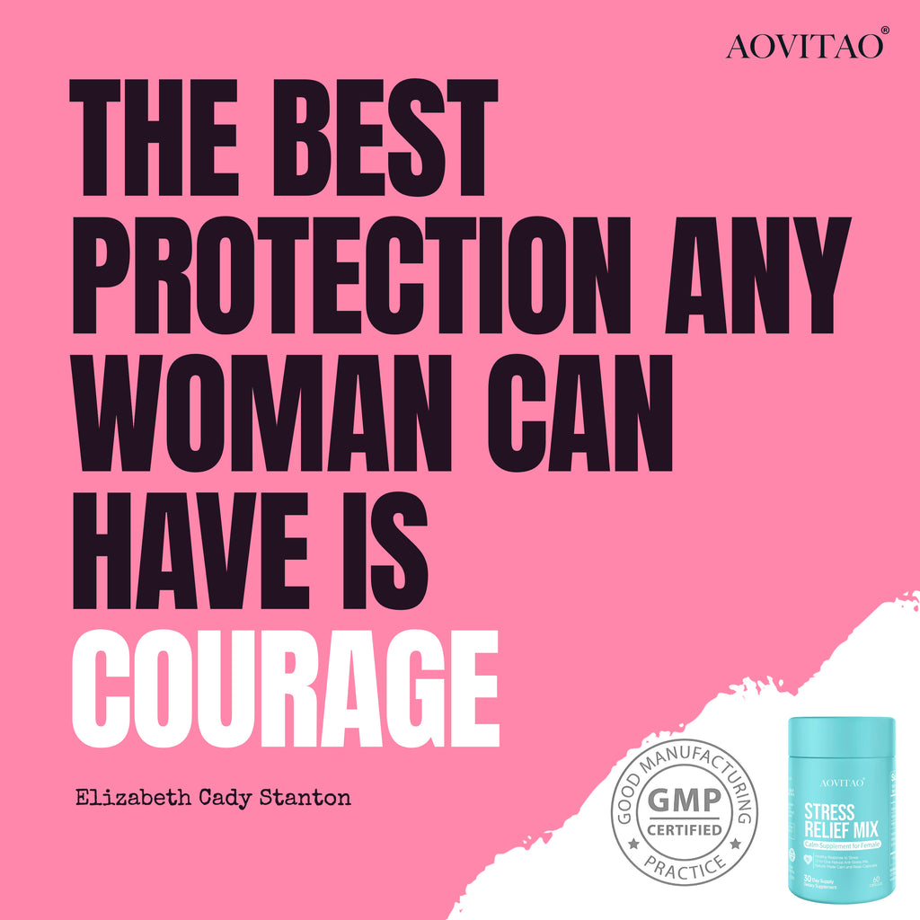 مكمل غذائي من الأشواغاندا للنساء مع إل-ثيانين والمغنيسيوم، لتخفيف التوتر، وتحسين التركيز والاسترخاء، وحبوب مضادة للقلق