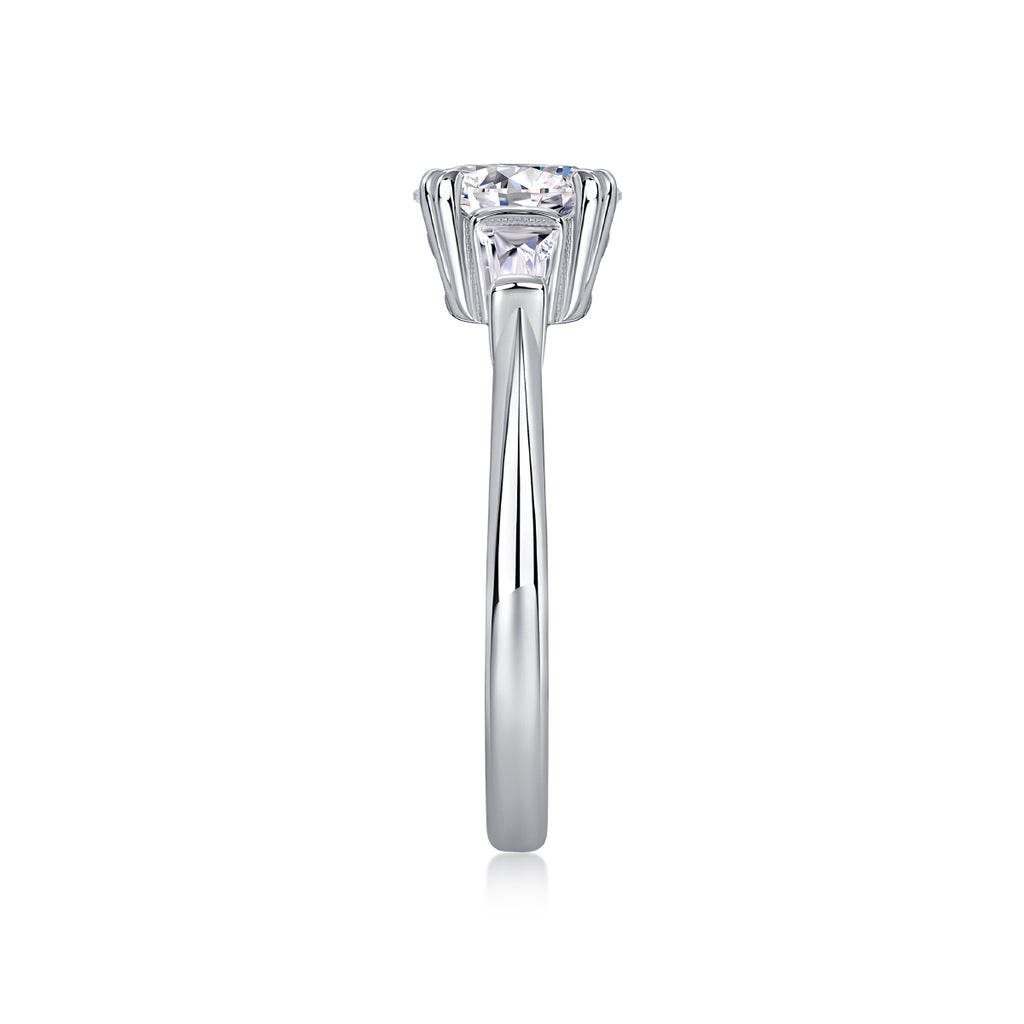 Yearning - A Wedding Ring Set With Top-quality Moissanite S925 Silver And Platinum-plated Diamond Can Be Tested With A Diamond Pen