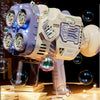 Bubble Gun Rocket Soap Bubble Machine Electric Space Launcher Continues To Produce Bubbles With LED Light