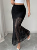 New Lace High Waist Flattering Sheath Slimming Dress Fall Winter Skirt