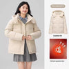 Warm Detachable Hat Cotton Jacket Short Coat