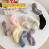 Warm Breathable Coral Fleece Children's Socks Candy Color Home Boy Girls Mid-calf Length Room Socks