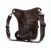 Men's Denim Leather Leg Bag Outdoor Sports