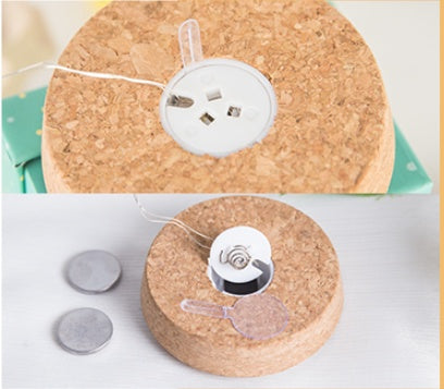 LED Light String Glass Cork Wishing Bottle