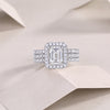 Simple And Elegant - Set With Top-quality Moissanite S925, Silver And Platinum-plated Diamond Wedding Ring. The Ring Can Be Inspected With A Diamond Pen