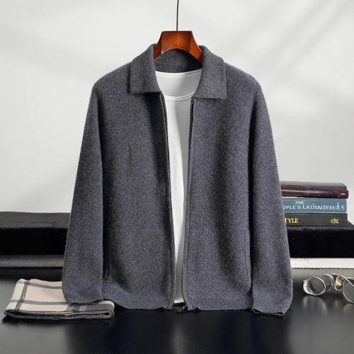 Men's Solid-Color Warm Knitted Cardigan