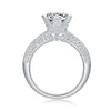 The Destination Of Love - A Wedding Ring Set With 1-carat, 3-carat And 5-carat Top-quality Moissanite S925 Silver And Platinum-plated Diamond. The Ring Can Be Inspected With A Diamond Pen