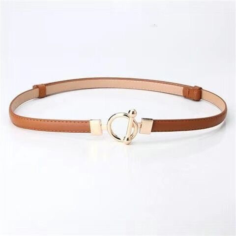 Punch-free Matte Buckle Adjustment Belt Women
