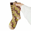 Retro Women's Warm Double Needle Embroidery Mid-calf Socks