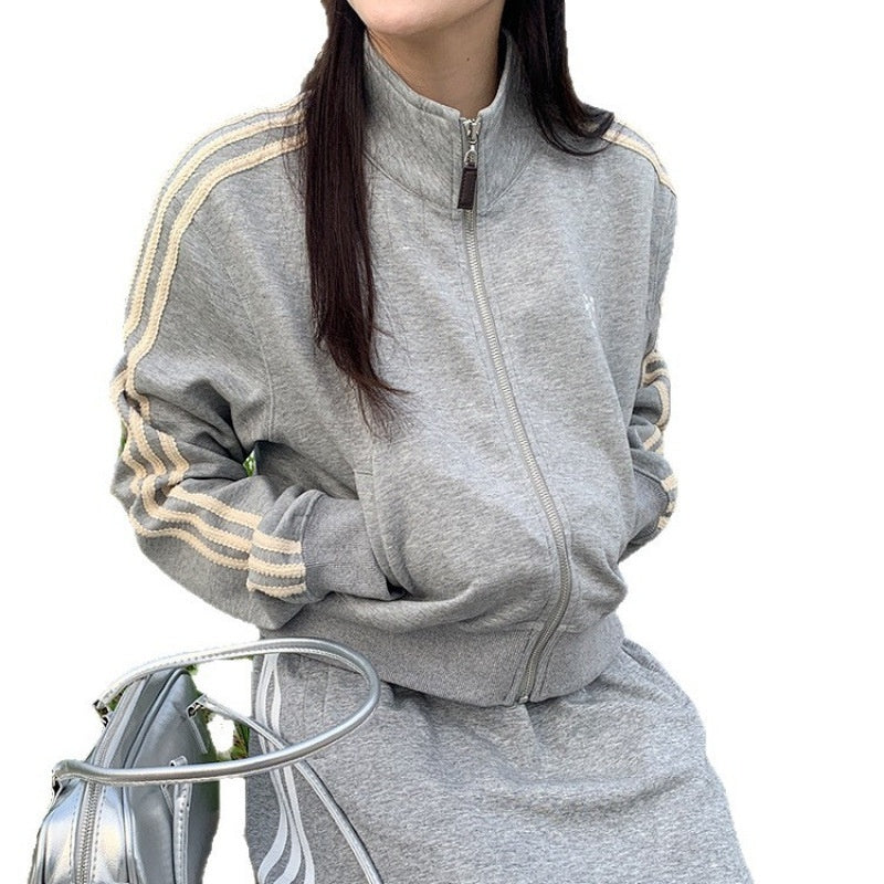 Retro Baseball Jacket Women's Loose Casual