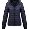 Women's Lightweight Hooded Winter Jacket Nylon Material