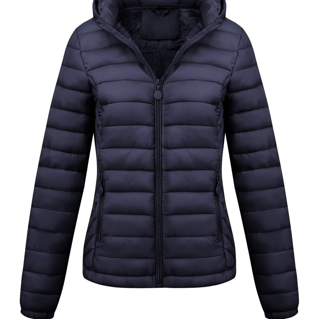 Women's Lightweight Hooded Winter Jacket Nylon Material