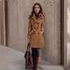 Women's Korean-style Slim-fit Long Double-faced Woolen Goods Woolen Coat