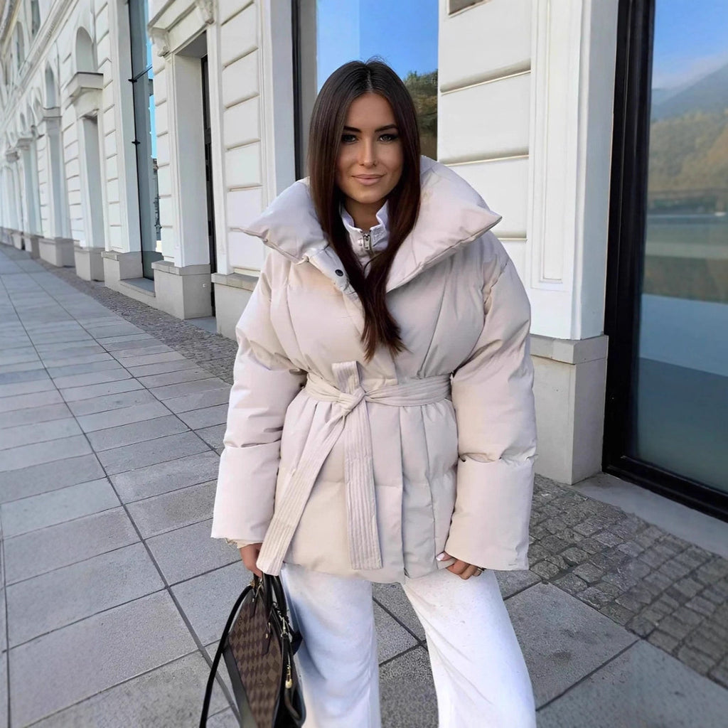 Warm And Loose Solid Color Clothing Cotton Coat