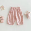 Girls' Bow Anti Mosquito Pants Solid Color Casual Pants