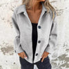 Autumn And Winter Female Temperament High Sense Retro Solid Color Woolen Coat
