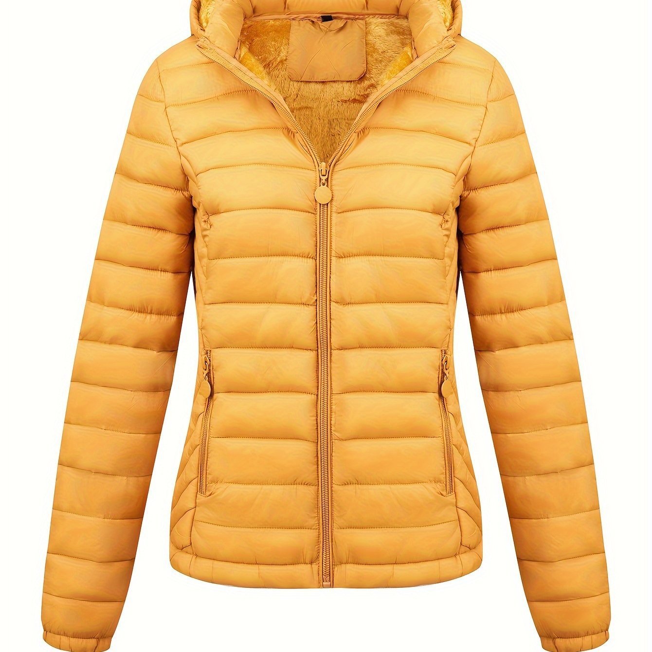 Women's Lightweight Hooded Winter Jacket Nylon Material