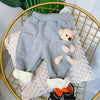 Boys And Girls Detachable Pockets Bear Pants