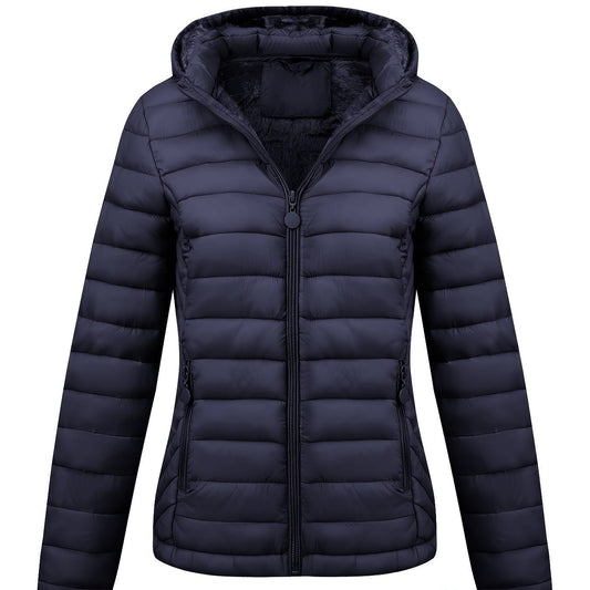 Women's Lightweight Hooded Winter Jacket Nylon Material