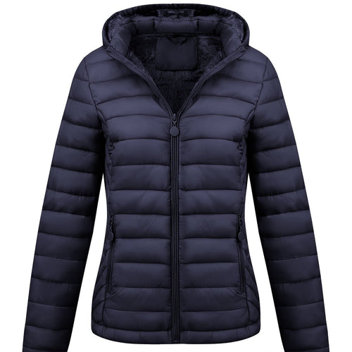 Women's Lightweight Hooded Winter Jacket Nylon Material