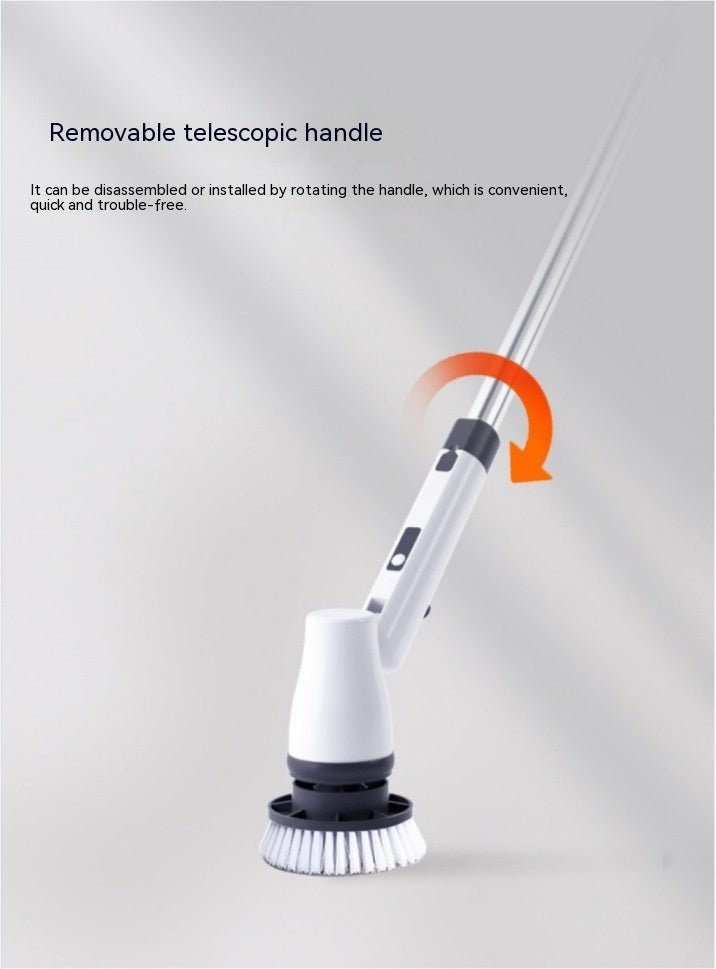 7 - in - 1 Wireless Cleaning Brush Long Handle Retractable Bathroom Toilet Floor Electric Brush - Eshtree