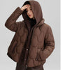 Women's Short Hooded Down Jacket, Two-piece Loose-fitting, Fashionable, Thickened Cotton-padded Jacket