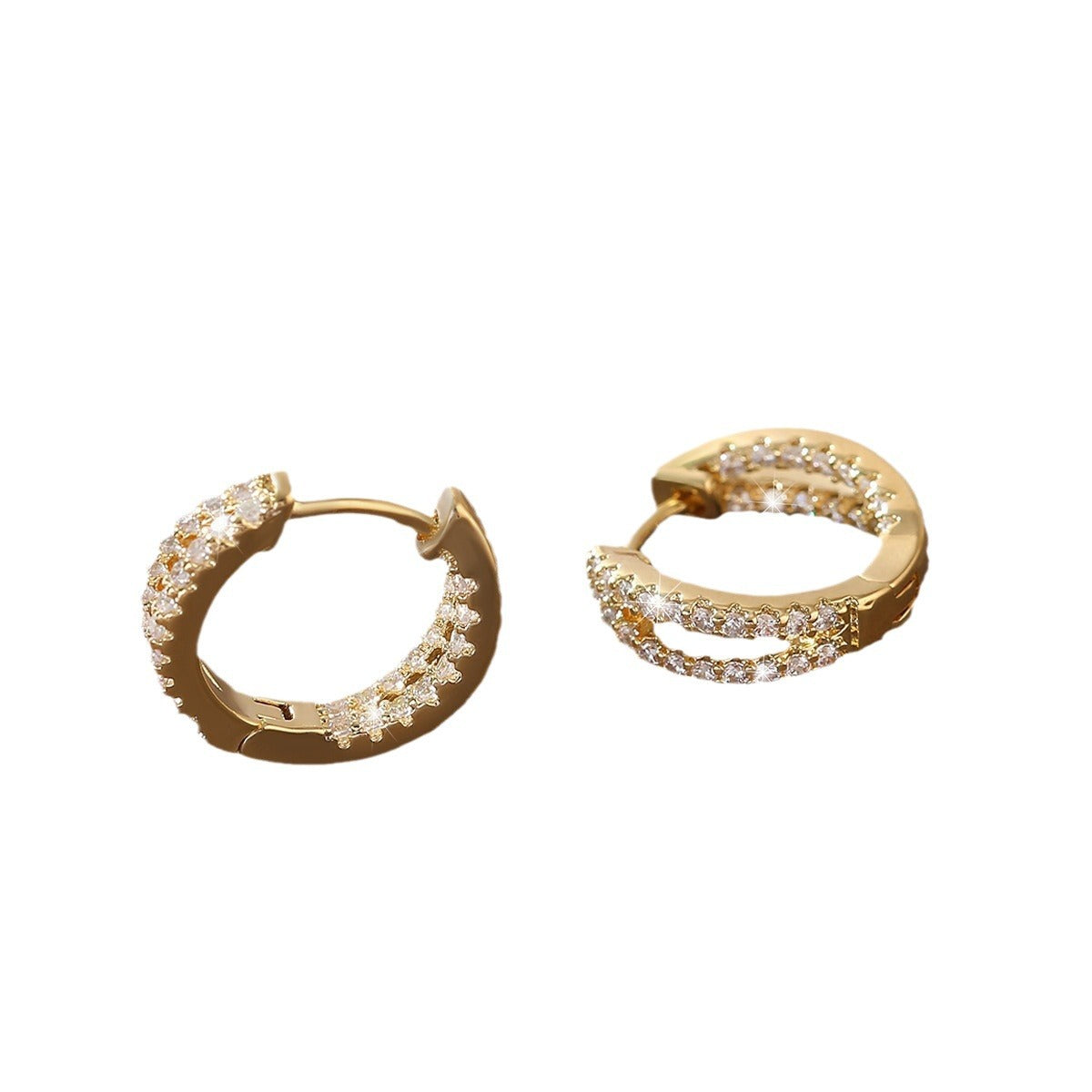 Hollow Double-layer Earrings In A Minimalist Cool And Understated Style