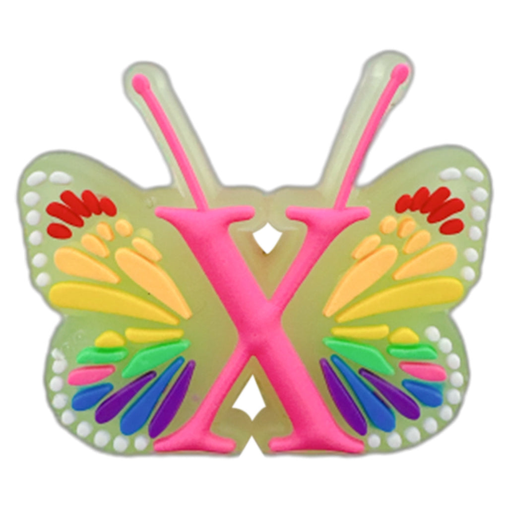 Letter Luminous Butterfly Shoe Ornament Shoe Buckle