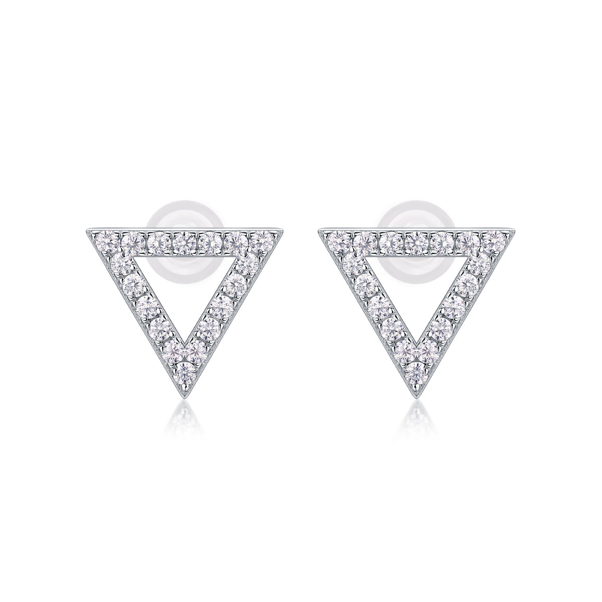 One-of-a-kind - Set With Top-quality Moissanite Luxury And Fashionable Light Luxury Jewelry, Silver Stud Earrings S925, Silver-plated Platinum