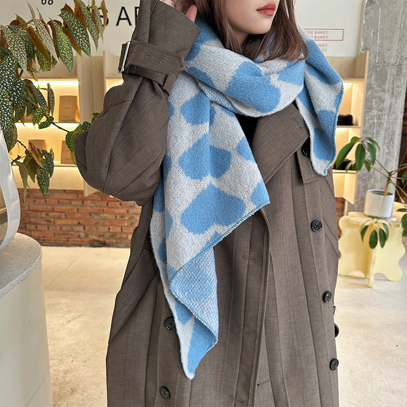 European And American High Sense Thicken And Lengthen Thermal Knitting All-match Shawl Scarf