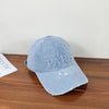 Washed Denim With Hole Baseball Cap Sun-poof Peaked Cap