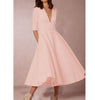 V-neck Dresses - Retro 60s Swing Sleeve
