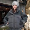 Wool Patchwork Warm Cotton-padded Coat