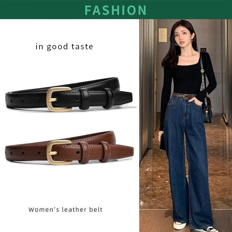 Pin Buckle Thin Belt Women's All-match Decoration Simple