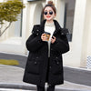 Down Cotton-padded Mid-length Thick Hooded Cotton-padded Jacket