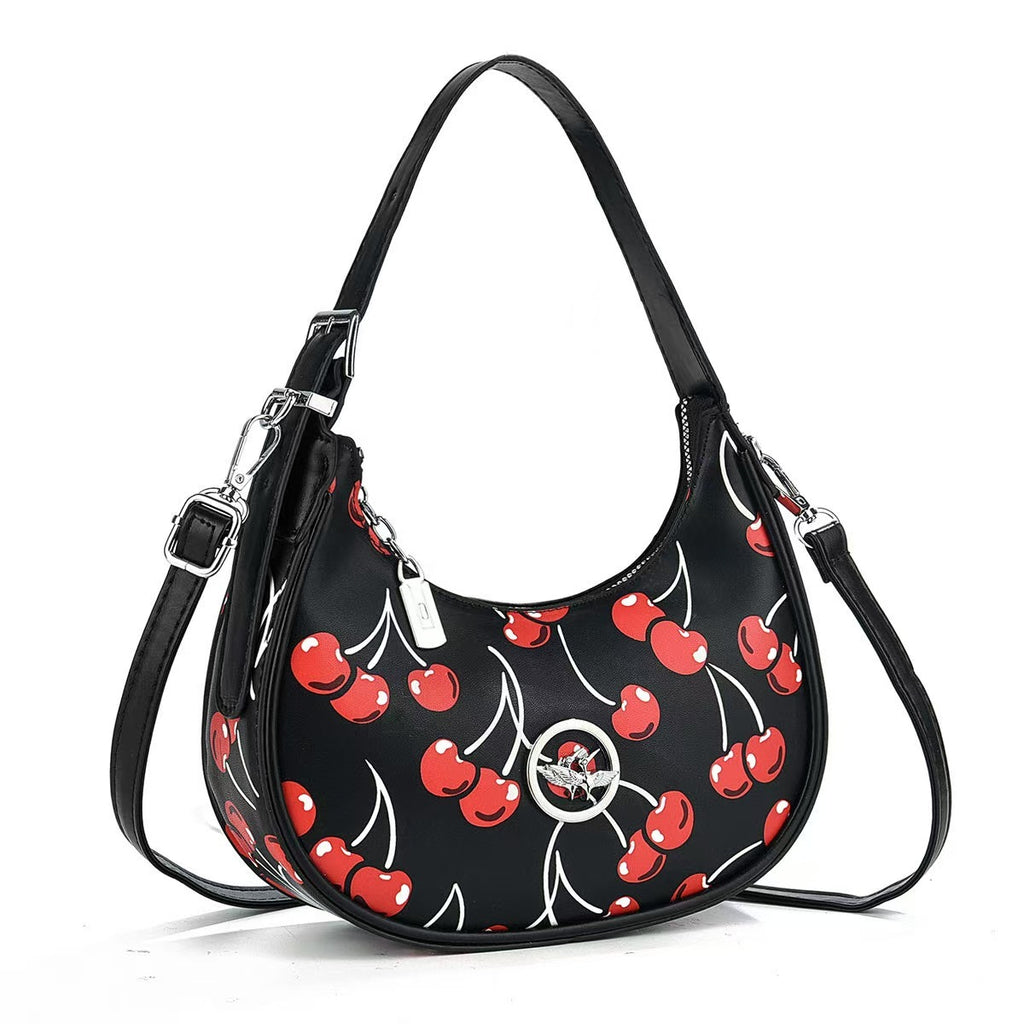 Fashion Height Textured Handbag Printed All-matching Crossbody