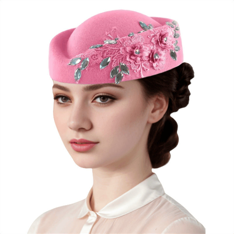 European And American Retro Felt Tam-o'-shanter